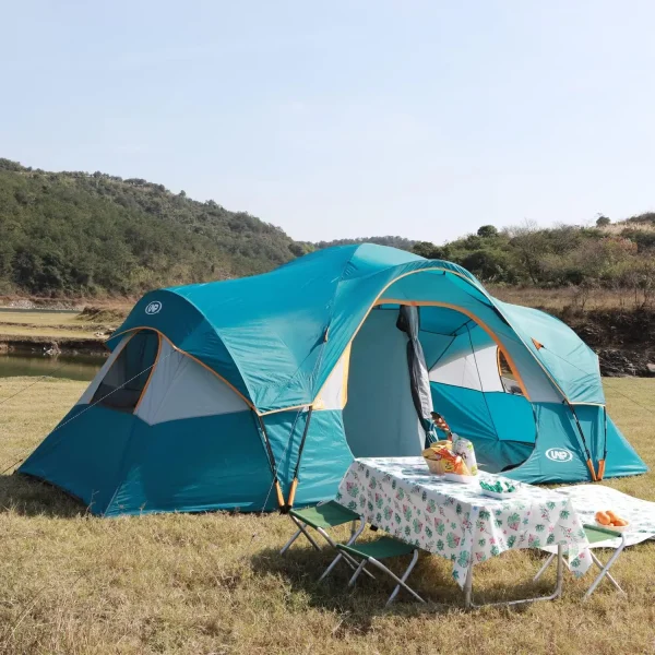 UNP Camping Tent 10-Person-Family Tents, Parties, Music Festival Tent, Big, Easy Up, 5 Large Mesh Windows, Double Layer, 2 Room, - Image 2