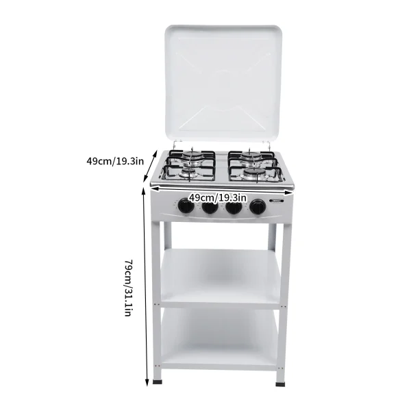 4/5 Burners Independent Control Natural Gas Stove Removable Propane Gas Stove with Cover for Outdoor Camping RV Travel - Image 10