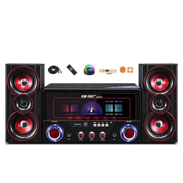 4 Inch Bluetooth Sound Box Active Subwoofer 2.1 Karaoke Home Computer Speaker Remote Control Home Theater Audio Sound System Set - Image 9