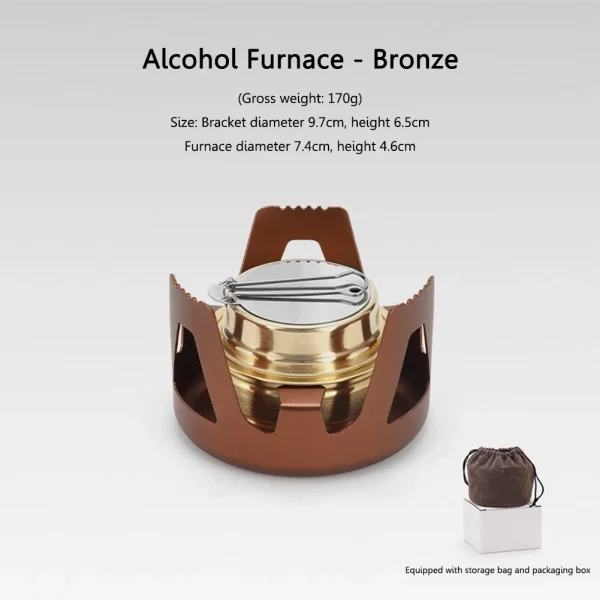 Portable Mini Alcohol Stove Adjustable Firepower Gasoline Stove Aluminum Alloy Bracket 360 Degree Combustion for Outdoor Picnic - Image 11