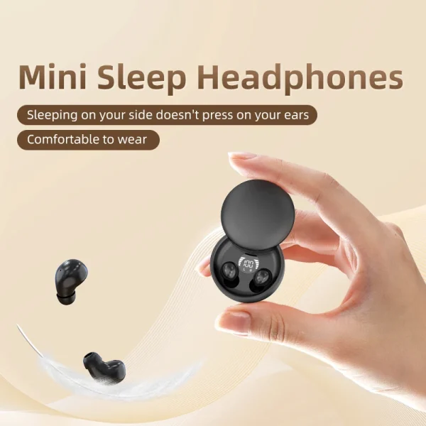 SK26 Bluetooth 5.4 Wireless Earphones Small Earbuds Sleeping Sport Invisible Headphones Bass Sound Quality Headset Sliding Cover - Image 2