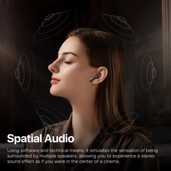 SoundPEATS T3 pro Wireless Earbuds Active Noise Cancelling Bluetooth V5.4 Earphones with 4 Mic,12mm Driver,Multipoint Connection - Image 5