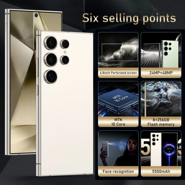 S25 Pro,Smartphone  Android,6.8 inch,8+256GB ROM,Dual SIM,Mobile phone,Google Play Store,24+48MP,6000mAh,celulares - Image 3