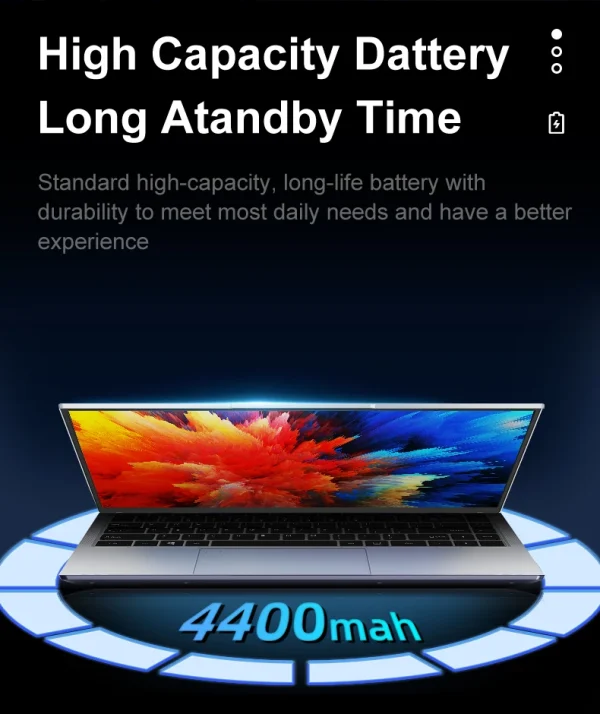 Fingerprint Unlock Notebook Windows 11 Portable Laptop Intel Celeron N95 15.6 Inch  8GB 16GB RAM 512GB 1TB SSD Office Computer - Image 6