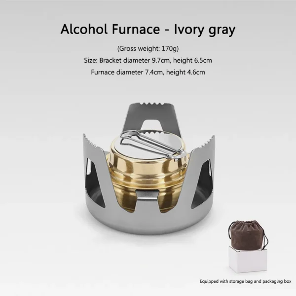 Portable Mini Alcohol Stove Adjustable Firepower Gasoline Stove Aluminum Alloy Bracket 360 Degree Combustion for Outdoor Picnic - Image 9