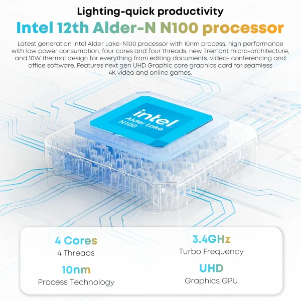 CHUWI MiniBook X Intel N150 10.51 Inch 2-in-1 Tablet Laptop 12GB LPDDR5 512G SSD Windows 11 Laptops Mini Notebook 2K FHD WiFii 6 - Image 5