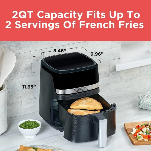 Purifry 2QT Air Fryer, Crispy Deep Fried Taste without the Fat, Plus Bake, Dehydrate, and Keep Food Warm, Digital Touchscreen an - Image 2