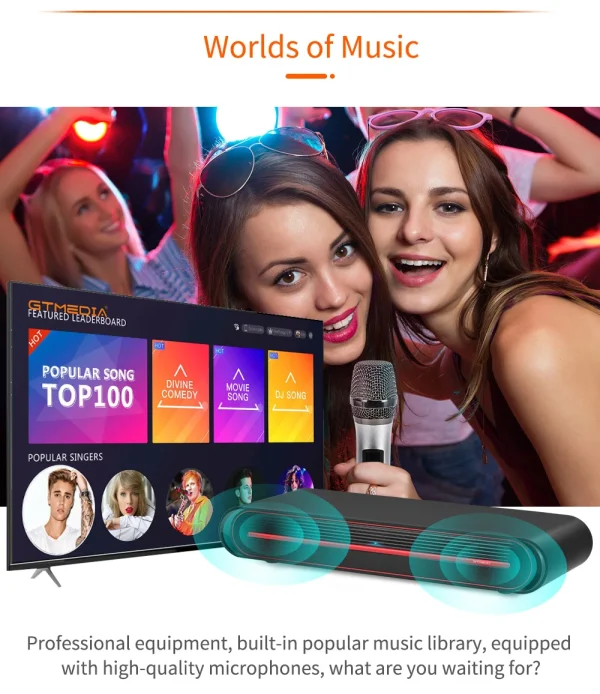 GTMEDIA M4 Soundbar Speakers, Bluetooth 4.0, Stereo Soundbar Surround Sound Home Cinema With Remote Control Support 4K Output - Image 3