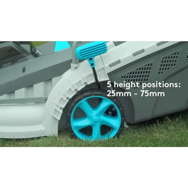 40V Cordless Lawn Mower 18 Inch Lightweight Lawnmower Brushless Motor 5 Cutting Heights Adjustable 2-1 Push Mowe W/Battery and F - Image 3