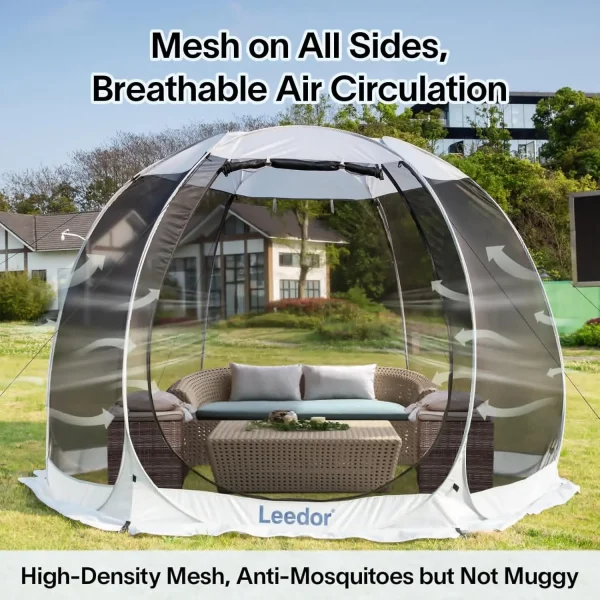 Pop Up Screen House, 6-10-15 Person Outdoor Screen Tent，Camping Screen Room with Carry BagScreened Gazebo with Mosquito Netting, - Image 3