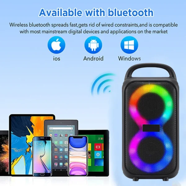 1000W Party Portable Speakers Bluetooth Wireless Boombox Sound Large Speaker Dual 3 inche Subwoofer for Outdoor Dancing Famliy - Image 2