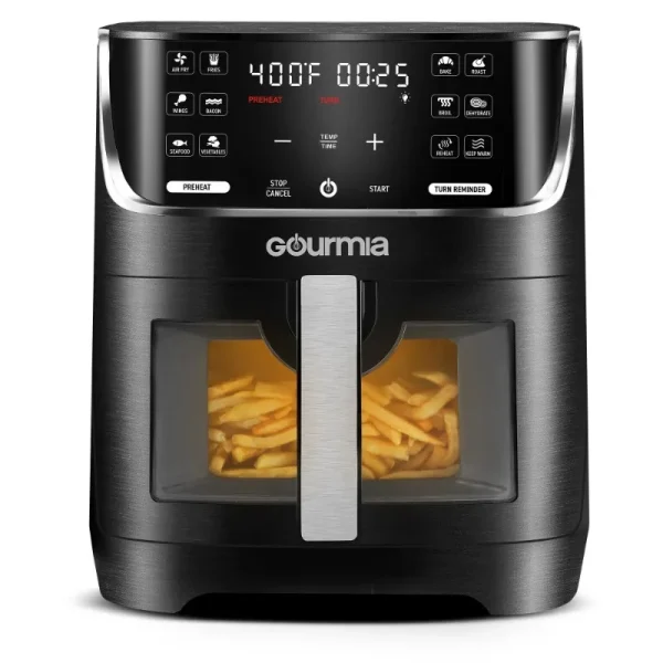 Gourmia Digital Window 8 qt Air Fryer, Black - Nonstick, Digital Display