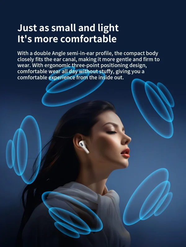 Wireless EarBuds Headphones Fake AirPods with 3 Mic/Space Voice/Shared Audio TWS 5.3 in-Ear Hi-fi Stereo For Iphone - Image 3