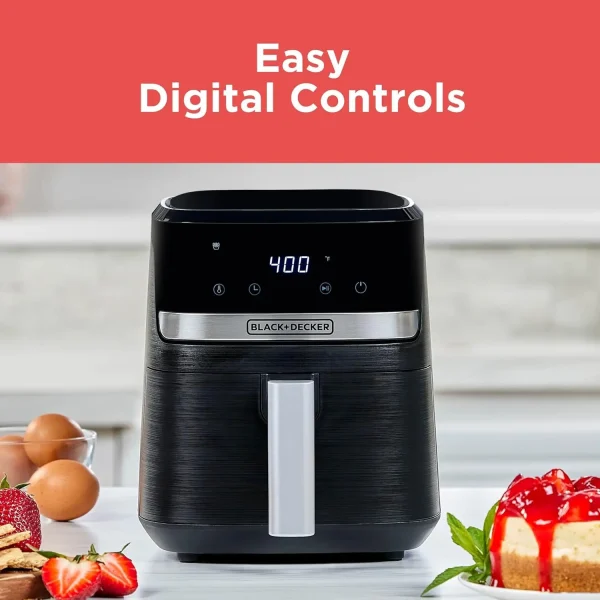 Purifry 2QT Air Fryer, Crispy Deep Fried Taste without the Fat, Plus Bake, Dehydrate, and Keep Food Warm, Digital Touchscreen an - Image 3