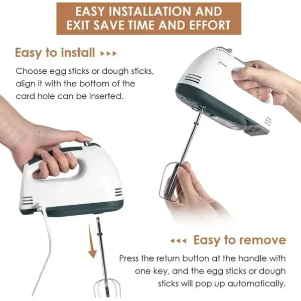 Electric Beater Portable Cream Blender Handheld Automatic Milk Egg Cream Cake Mixer Household Electric Milk Frother for Kitchen - Image 3