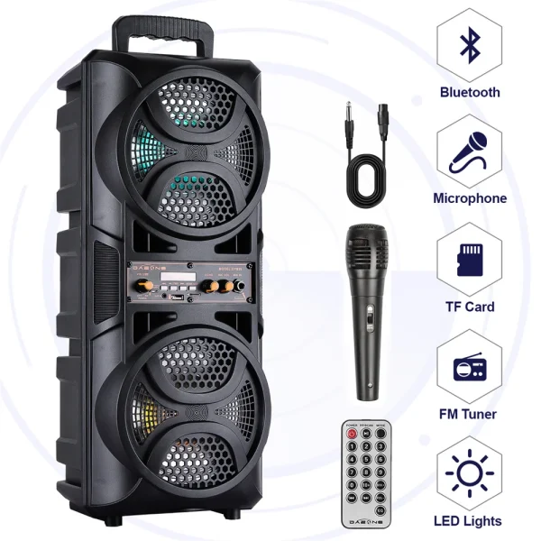 3000W Portable Bluetooth Speaker Sub woofer Heavy Bass Sound System Party Dj Karaoke Rechargeable Loud Speaker - Image 8