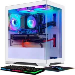 Gaming PC Computer Desktop, AMD Ryzen 3 3200G 3.6G, GeForce RTX 2060 6G, 16G DDR4, 512G SSD, 600M WiFi