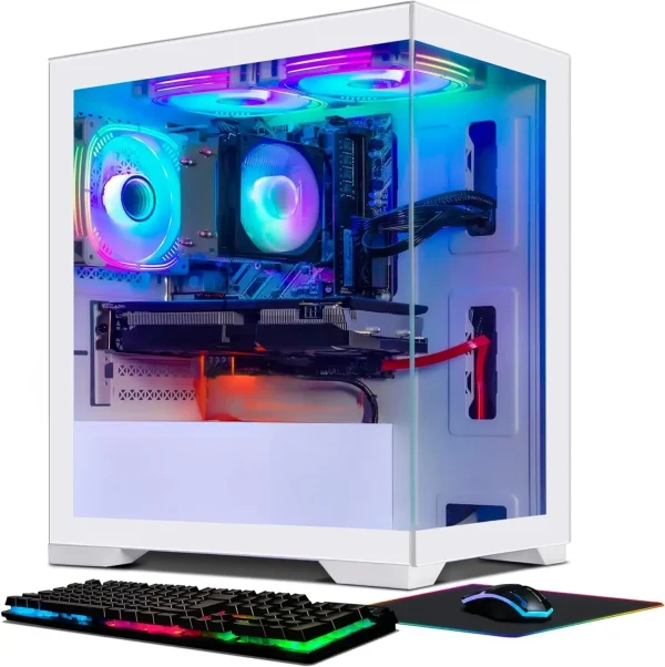 Gaming PC Computer Desktop, AMD Ryzen 3 3200G 3.6G, GeForce RTX 2060 6G, 16G DDR4, 512G SSD, 600M WiFi