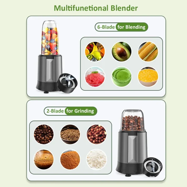 Smoothie Blender, 1300 W Upgraded compact personal blender for shakes and smoothies, juices, frozen drinks, sauces and more! - Image 4