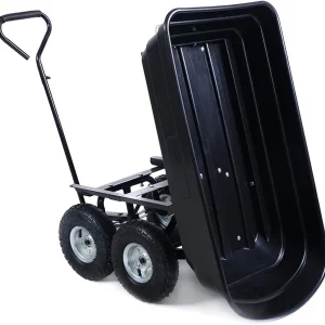 650LB Garden Dump Cart Dumper Wagon Carrier Wheel Barrow Air Tires Heavy Duty New