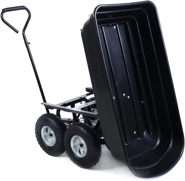 650LB Garden Dump Cart Dumper Wagon Carrier Wheel Barrow Air Tires Heavy Duty New