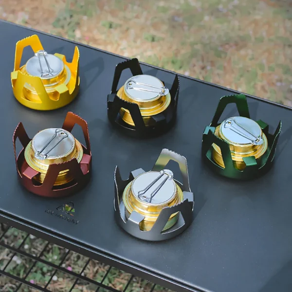 Portable Mini Alcohol Stove Adjustable Firepower Gasoline Stove Aluminum Alloy Bracket 360 Degree Combustion for Outdoor Picnic - Image 6