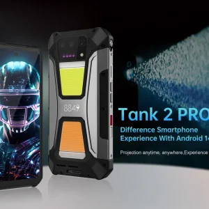8849 Tank 2 PRO Unihertz Rugged Smartphone with Projector 16GB 256/256GB 23800mAh 120W Android 14 Phone 100MP Cell Phone