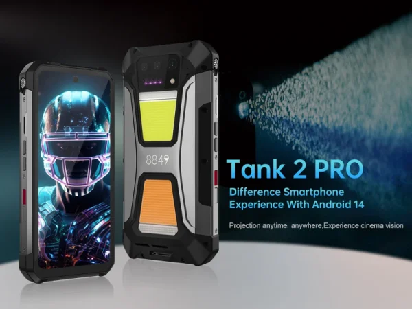 8849 Tank 2 PRO Unihertz Rugged Smartphone with Projector 16GB 256/256GB 23800mAh 120W Android 14 Phone 100MP Cell Phone