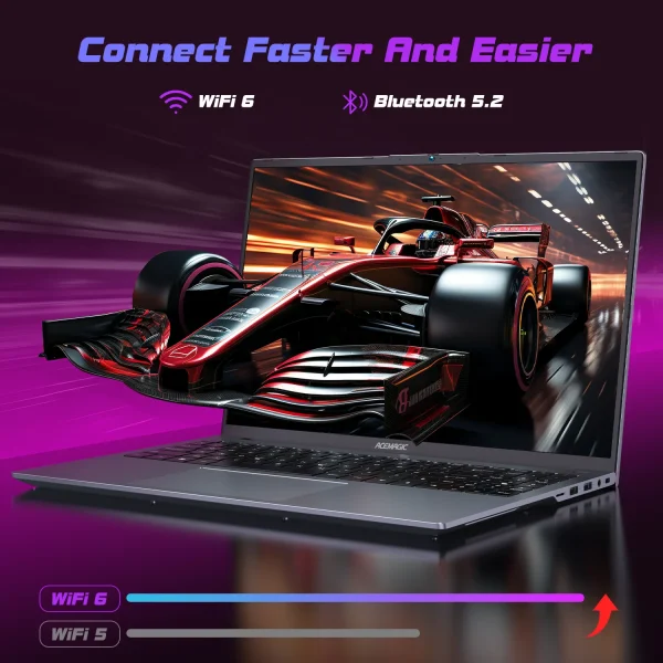 ACEMAGIC RX16 AMD Ryzen 7 6800H 16.1" Ultra Slim 4400MAH Laptop 16GB LPDDR5 Ram 512GB Rom Windows 11Pro BT5.2 Wifi 6 Notebook - Image 6
