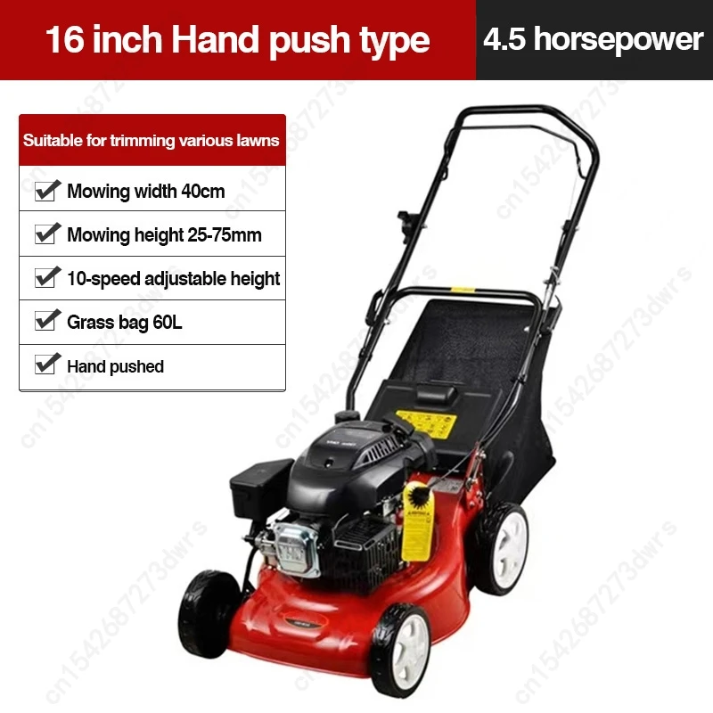 High Power Gasoline Engine Villa Garden Lawn Mower 60L Grass Bag 10 Gear Adjustment Hand Push / Self-propelled Lawn Mower - Image 11