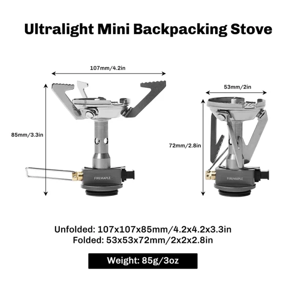 Fire-Maple GreenPeak Camping Stove Propane Camp Cooking Burner Portable Backpacking Stove with Piezo for Hiking Trekking Fishing - Image 2