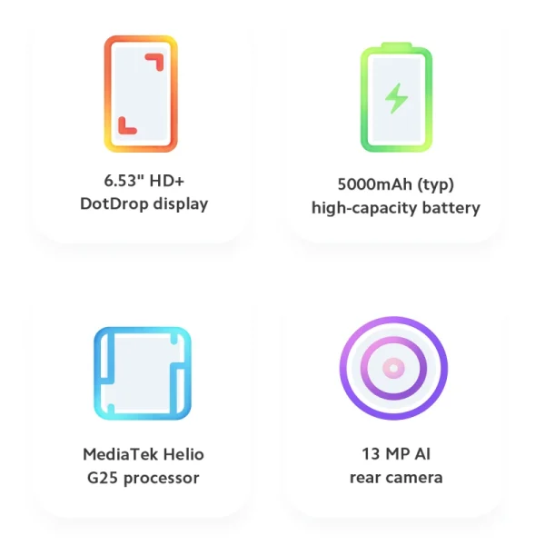 Xiaomi Redmi 9A Global Rom Smartphone 64GB/128GB Cellphone 5000mAh 6.53 inch MTK Helio G25 Octa Core 13MP Smart phone CN Version - Image 3