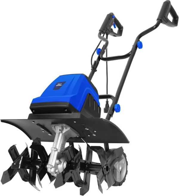 18 Inch Electric Tiller Cultivator, Corded 15 Amp 6 Steel Tines Tillers for Gardening, Garden Rototiller for Soil Digging - Image 2