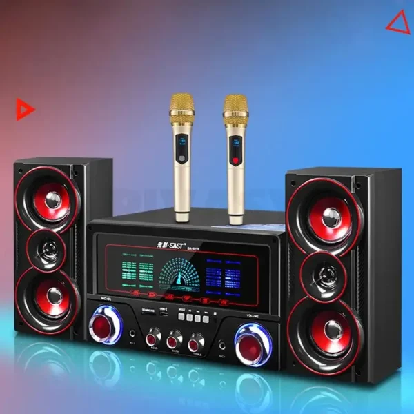 4 Inch Bluetooth Sound Box Active Subwoofer 2.1 Karaoke Home Computer Speaker Remote Control Home Theater Audio Sound System Set