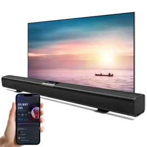 Tisco TV Sound Bars, Bluetooth 5.4 Speaker for TV, 2.0 Channels with Subwoofer, 3D Surround Sound System Home Theater, 3 EQ Mode