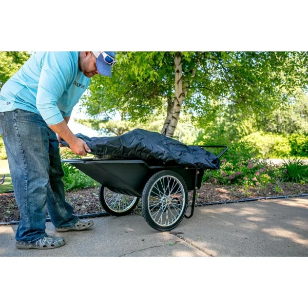 8376 Heavy-Duty Utility Cart – 10 Cu. Ft, 400 lb Capacity, Flat-Free Wheels for Ice Fishing, Firewood & Outdoor Hauling - Image 6