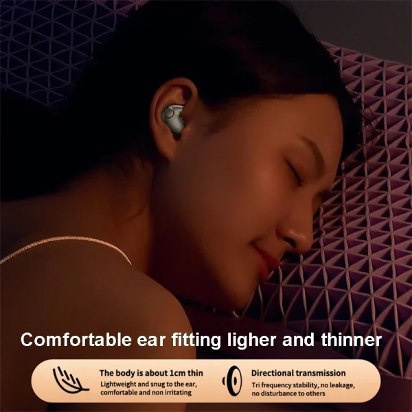 Invisible Sleep Earphones Wireless Bluetooth 5.3 Headphones IPX5 Waterproof Noise Reduction Earbuds Touch Control Headsets - Image 2