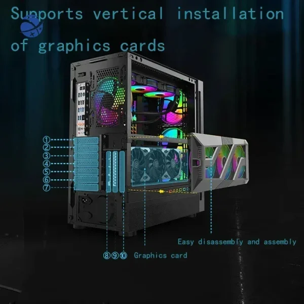 Desktop computer I9 14900k DDR5 32G 6800 2000GB 2TB SSD RTX4080 Super PC win11 PC GAMING Desktop Middle Tower Computer GAME - Image 5