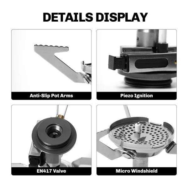 Fire-Maple GreenPeak Camping Stove Propane Camp Cooking Burner Portable Backpacking Stove with Piezo for Hiking Trekking Fishing - Image 3