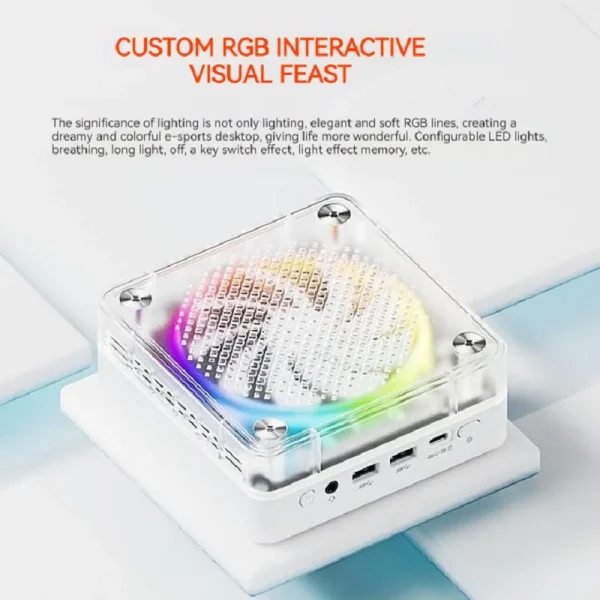 FIREBAT MINIPC AMD R7-7735HS 6600H Mini Pc Colorful Gamer 16GB 512GB DDR5 RJ45 Desktop Gaming Computer BT5.2 WIFI6 M.2 2280 SSD - Image 8