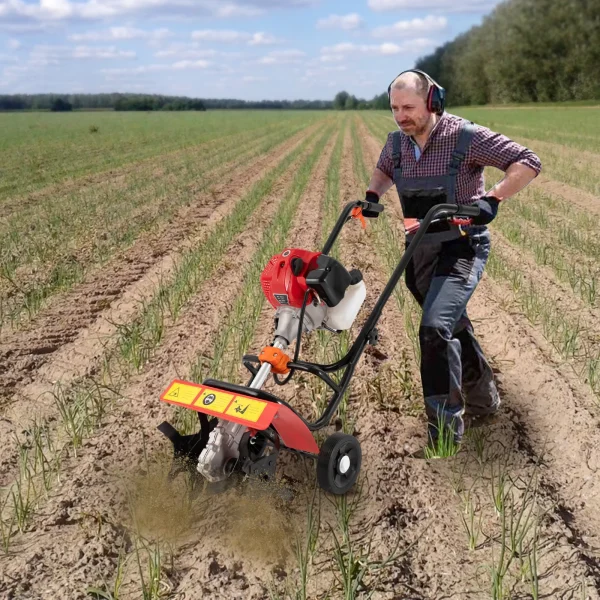 1.9kw 52cc Two Stroke Mini Gasoline Garden Tiller Garden Loosening Soil Machine Gas Powered Tiller Cultivator Rototiller - Image 6