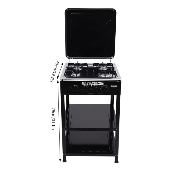 4/5 Burners Independent Control Natural Gas Stove Removable Propane Gas Stove with Cover for Outdoor Camping RV Travel - Image 9