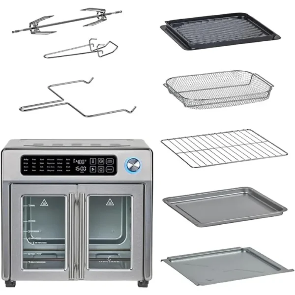 meril Lagasse Extra Large French Door Air Fryer Toaster Oven Combo, 24 Cooking Functions and Digital Controls - Image 5