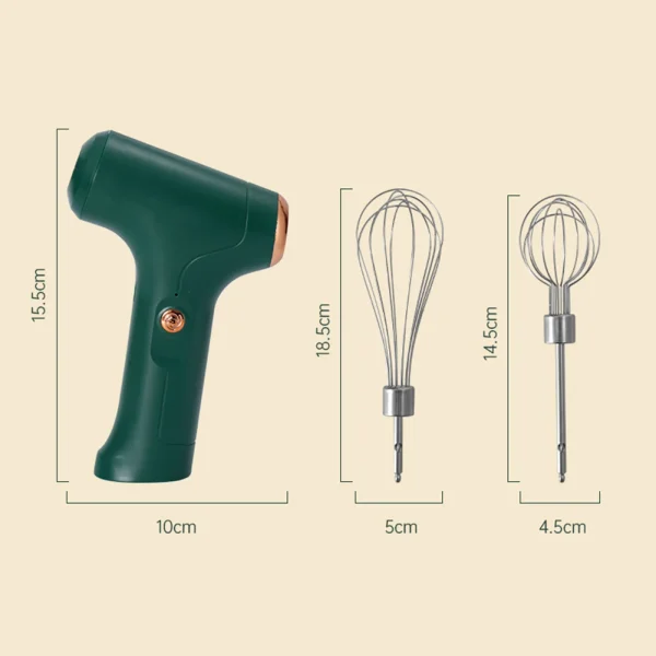 Electric Mixer Wireless Food Blender Tool with One-Touch Speed Control Household Cordless Electric Hand Mixer for Kitchen - Image 6