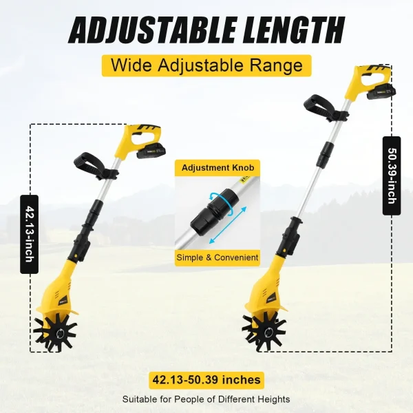 Electric Rototiller Garden Cordless Tiller Soil Cultivator Tilling Rechargeable - Image 4