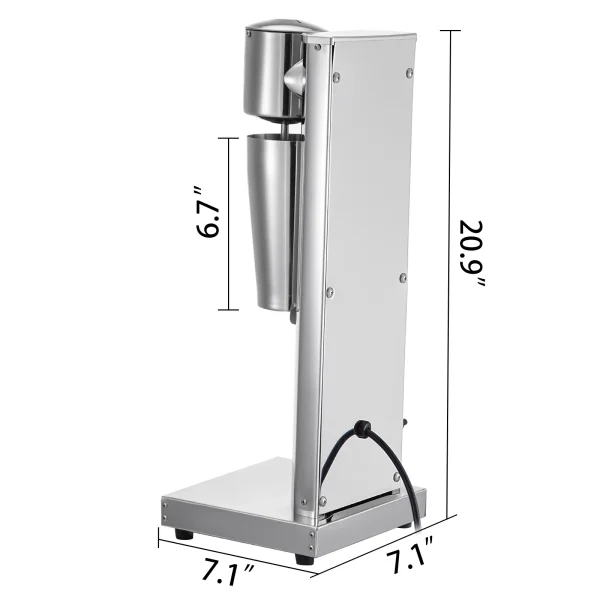 SucceBuy Commercial Milkshake Machine 800ml Stainless Steel Electric Single Head Milk Bubble Stirring Machine Smoothie Blender - Image 6