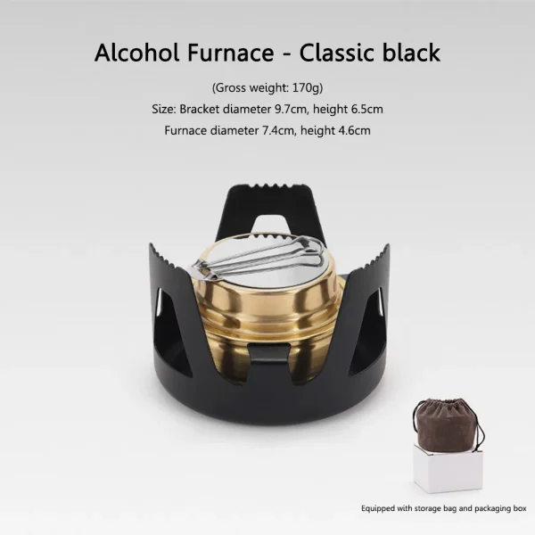 Portable Mini Alcohol Stove Adjustable Firepower Gasoline Stove Aluminum Alloy Bracket 360 Degree Combustion for Outdoor Picnic - Image 7