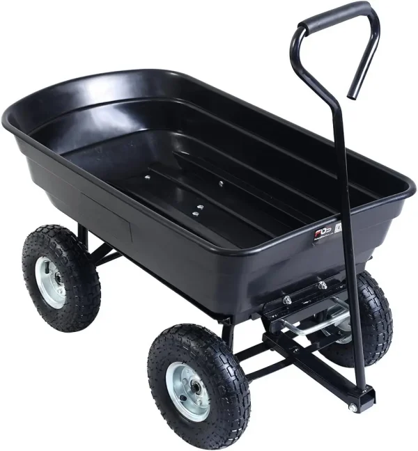 650LB Garden Dump Cart Dumper Wagon Carrier Wheel Barrow Air Tires Heavy Duty New - Image 2