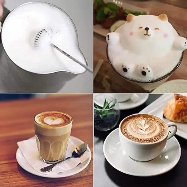 Electric Foamer Mixer Whisk Beater Stirrer 3-Speeds Coffee Milk Drink Frother USB Rechargeable Handheld Food Blender Whisk - Image 6