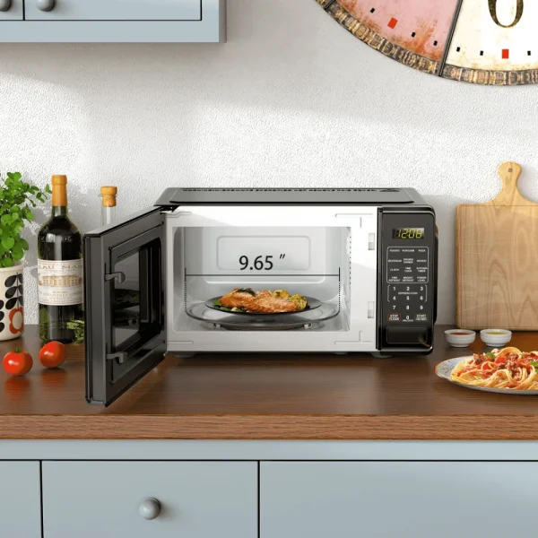 2025 NEW Mainstays 0.7 Cu ft Countertop Microwave Oven, 700 Watts, Black